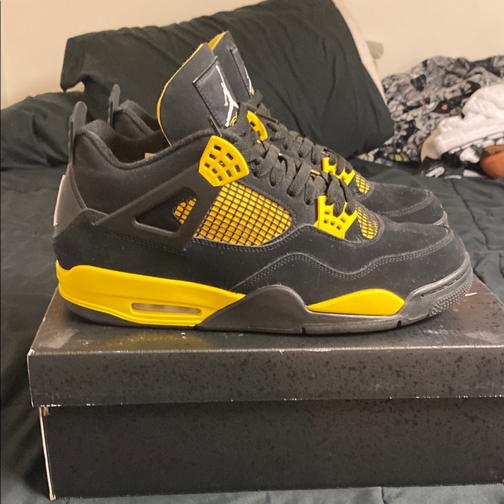 Jordan Black and Yellow Sneakers Bold Design